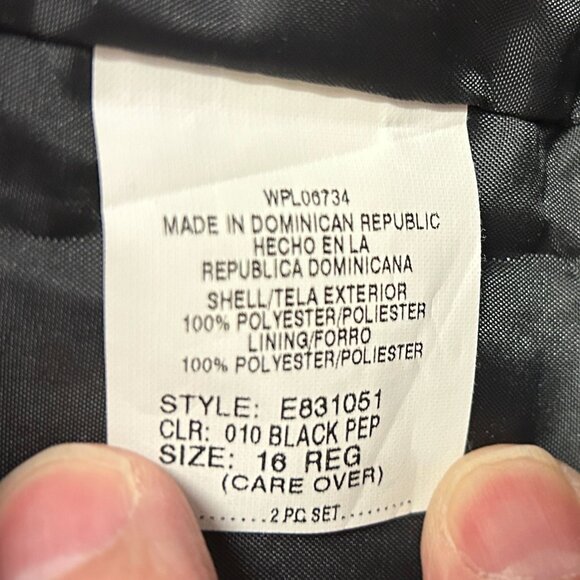 Boys Black Perry Ellis Pinstripe Suit – Size 16 Regular – Excellent Condition - Picture 7 of 7